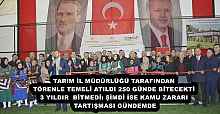 TARIM İL MÜDÜRLÜĞÜ TARAFINDAN  TÖRENLE TEMELİ ATILDI 250 GÜNDE BİTECEKTİ  3 YILDIR  BİTMEDİ: ŞİMDİ İSE KAMU ZARARI  TARTIŞMASI GÜNDEMDE