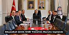 Akçaabat Şinik OSB Yönetim Kurulu toplandı