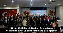 Büyük Birlik Partili Başkan Adem Aydın: “Yomra’da birlik ve dava ruhu daha da güçlendi”