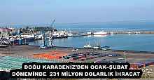 DOĞU KARADENİZ’DEN OCAK–ŞUBAT DÖNEMİNDE  231 MİLYON DOLARLIK İHRACAT