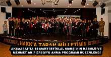 AKÇAABAT’TA 12 MART İSTİKLAL MARŞI’NIN KABULÜ VE MEHMET ÂKİF ERSOY’U ANMA PROGRAMI DÜZENLENDİ