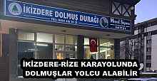 İKİZDERE-RİZE KARAYOLUNDA DOLMUŞLAR YOLCU ALABİLİR