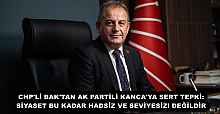 CHP'Lİ BAK'TAN AK PARTİLİ KANCA'YA SERT TEPKİ:SİYASET BU KADAR HADSİZ VE SEVİYESİZ! DEĞİLDİR