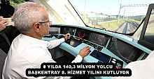 8 YILDA 140,3 MİLYON YOLCU  BAŞKENTRAY 8. HİZMET YILINI KUTLUYOR