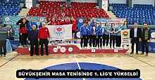 BÜYÜKŞEHİR MASA TENİSİNDE 1. LİG’E YÜKSELDİ