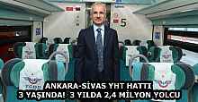 ANKARA-SİVAS YHT HATTI 3 YAŞINDA!  3 YILDA 2,4 MİLYON YOLCU