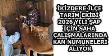 İKİZDERE İLÇE TARIM EKİBİ 2026 YILI ŞAP İÇİN SAHA ÇALIŞMALARINDA KAN NUMUNELERİ ALIYOR