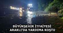 BÜYÜKŞEHİR İTFAİYESİ ARAKLI’DA YARDIMA KOŞTU