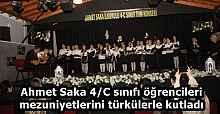 Ahmet Saka 4/C sınıfı öğrencileri mezuniyetlerini türkülerle kutladı