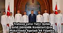 Trabzon valisi Tahir Şahin Sahil Güvenlik Komutanlığını Makamında Agırladı