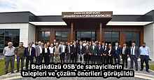 Beşikdüzü OSB'de sanayicilerin talepleri ve çözüm önerileri görüşüldü