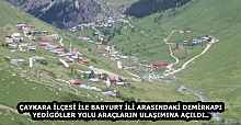 ÇAYKARA İLÇESİ İLE BABYURT İLİ ARASINDAKİ DEMİRKAPI YEDİGÖLLER  YOLU ARAÇLARIN ULAŞIMINA AÇILDI..