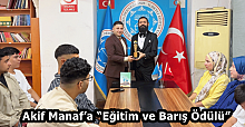 Akif Manaf’a “Eğitim ve Barış Ödülü”
