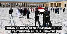 TURAN ÜLKÜSÜ GENEL BAŞKANI KURU ATATÜRK'ÜN HUZURUNDAYDI