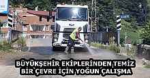BÜYÜKŞEHİR EKİPLERİNDEN TEMİZ BİR ÇEVRE İÇİN YOĞUN ÇALIŞMA 