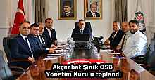 Akçaabat Şinik OSB Yönetim Kurulu toplandı