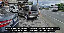 RİZEDE YAYA KALDIRIMI OTOPARK OLARAK KULLANILIYOR KALDIRIMLAR YAYALARA YASAK OTOYA SERBEST