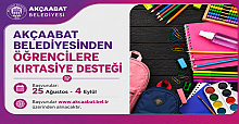 AKÇAABAT BELEDİYESİNDEN ÖĞRENCİLERE KIRTASİYE DESTEĞİ