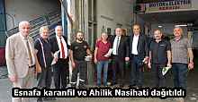 Esnafa karanfil ve Ahilik Nasihati dağıtıldı
