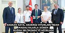 BAŞKAN KAYA, AKDENİZ OYUNLARI’NDAN MADALYALARLA DÖNEN BUĞRA SELİMZADE’Yİ AĞIRLADI 