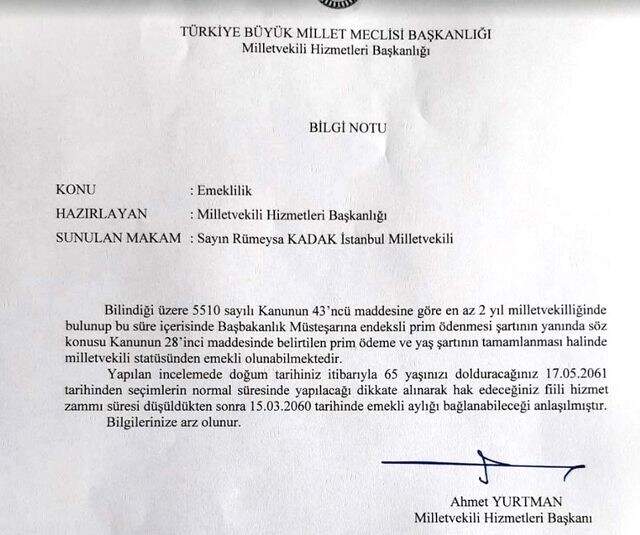 AK Parti'nin Genç Milletvekili Rümeysa Kadak, Kaç Yaşında Emekli Olacağını Duyurdu