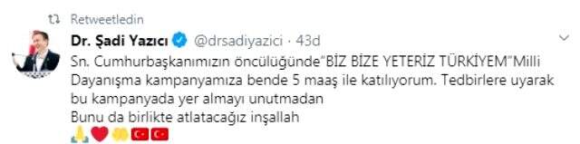 Cumhurbaşkanı Erdoğan'ın başlattığı kampanyaya destek yağdı Cumhurbaşkanı Erdoğan'ın başlattığı kampanyaya destek yağdı