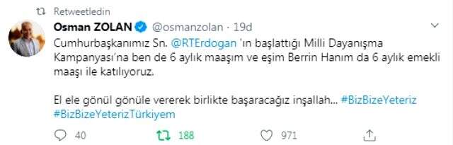 Cumhurbaşkanı Erdoğan'ın başlattığı kampanyaya destek yağdı Cumhurbaşkanı Erdoğan'ın başlattığı kampanyaya destek yağdı