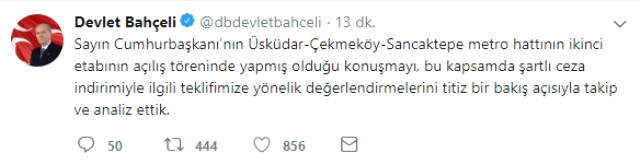 Son Dakika! Bahçeli'den Erdoğan'ın Af Çıkışına Yanıt: Partimizi Töhmet Altında Bırakmak Doğru Değil