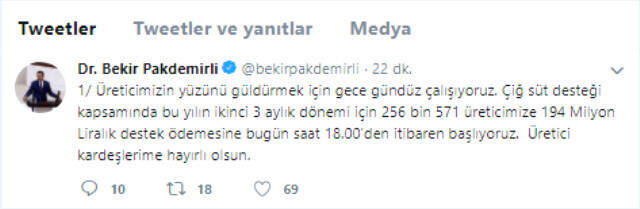 Son Dakika! Tarım Bakanı'ndan Üreticiye Müjde! Destek Ödemeleri Bugün Başlıyor