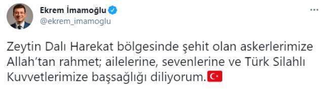 Son Dakika: Zeytin Dalı Harekatı bölgesindeki terör saldırısında 2 askerimiz şehit oldu